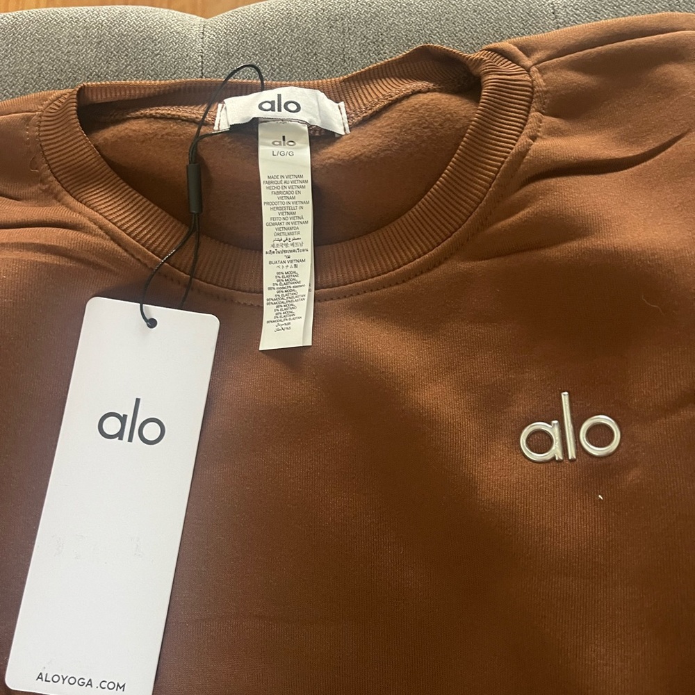 ALO Yoga Men's Rust Crewneck Sweater